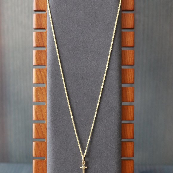 Real Gold 18K Yellow Gold Anchor Pendant Necklace Fine Jewelry - Picture 3 of 7